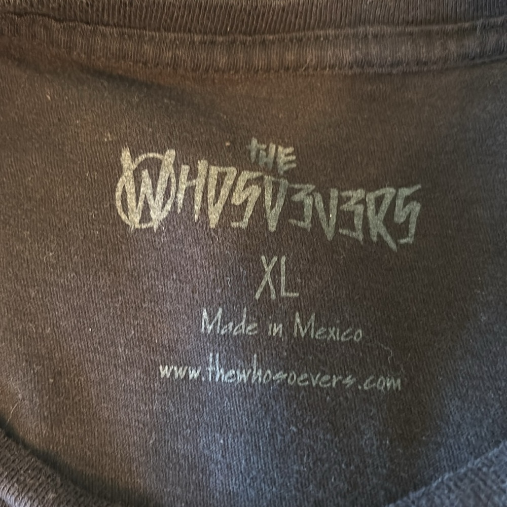 The Whosoevers Tee Short Women’s XL Black Gold Associates Saint Sinners soft - Picture 5 of 5
